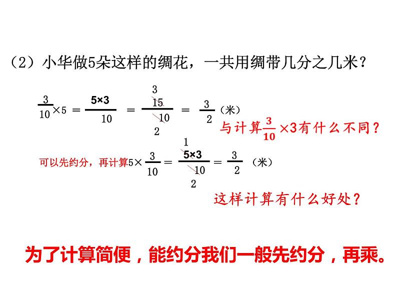 【精品备课】六年级上册数学课件-第二单元第1课时 分数与整数相乘 苏教版06