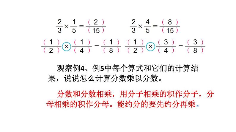 【精品备课】六年级上册数学课件-第二单元第4课时 分数和分数相乘 苏教版06