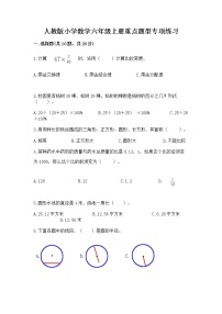 人教版小学数学六年级上册重点题型专项练习附参考答案【基础题】