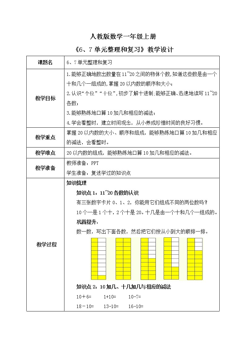 7.2 六、七单元整理和复习（课件+教案+练习）01