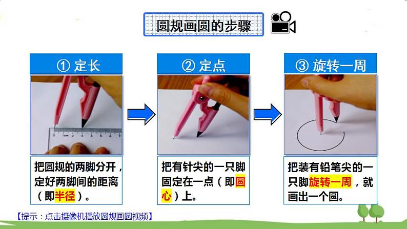 冀教6年级数学上册 一 圆和扇形  第2课时 画圆 PPT课件06