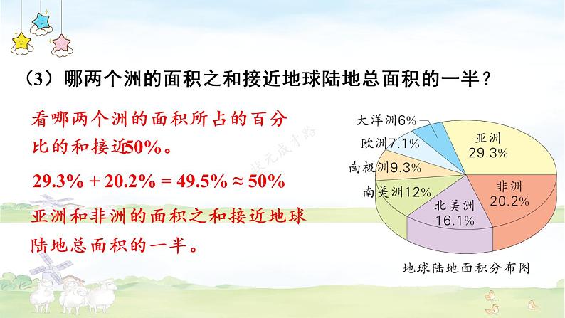 冀教6年级数学上册 七 扇形统计图 第2课时 读扇形统计图 PPT课件06