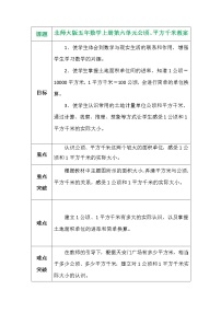 2021学年六 组合图形的面积3 公顷、平方千米教案