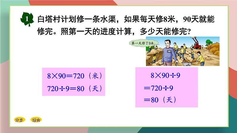 冀教4年级数学上册 三 解决问题   第1课时 解决问题（一）——乘除两步计算的简单问题 PPT课件04