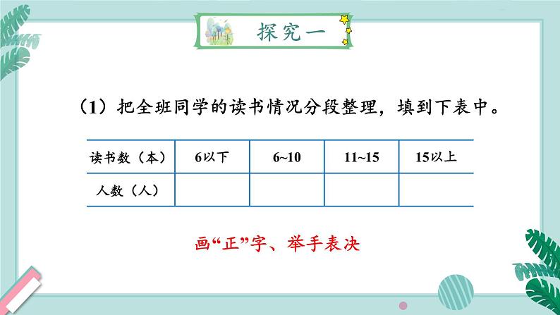 冀教4年级数学上册 八 平均数和条形统计图  综合与实践 读书调查 PPT课件04