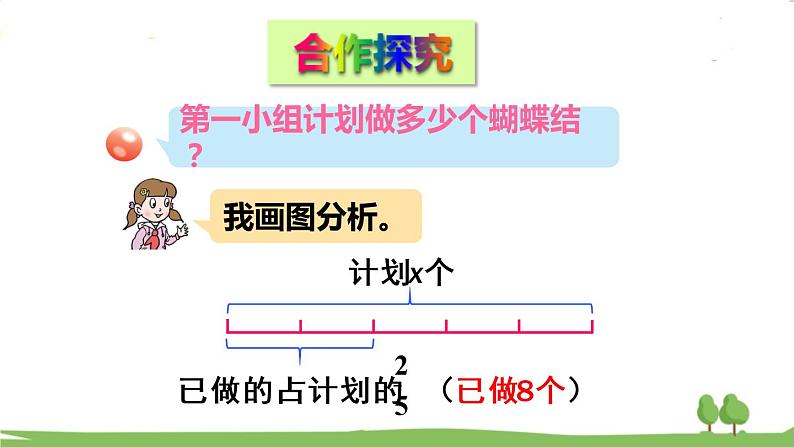 青岛版六年级数学上册 三 布艺兴趣小组——分数除法）   信息窗3 用分数除法解决实际问题 PPT课件04