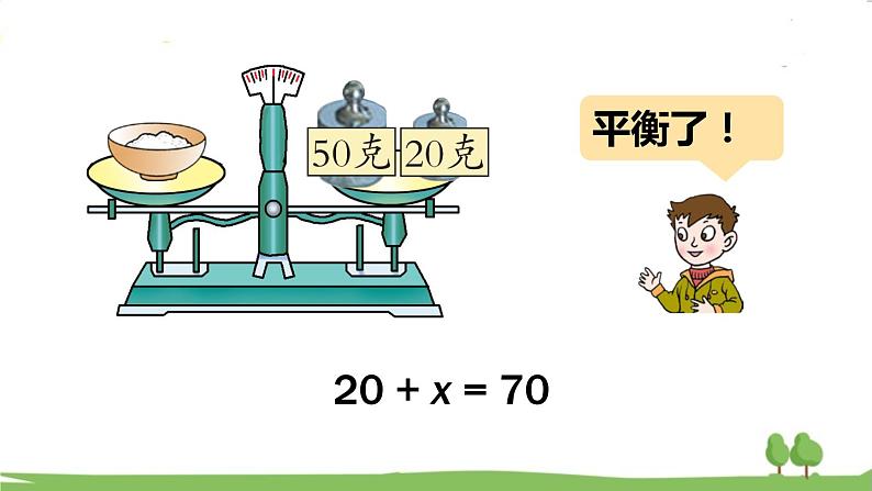 青岛版5年级数学上册 四 走进动物园——简易方程   信息窗1 方程的意义 PPT课件07
