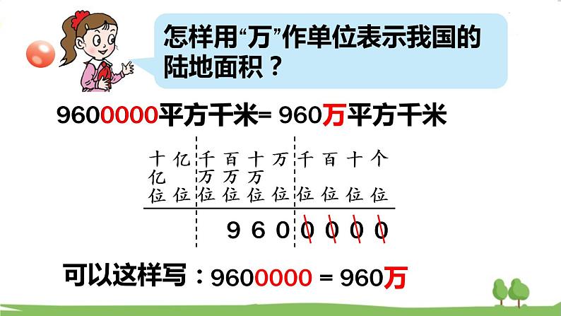 青岛版4年级数学上册 一  大数知多少——万以上数的认识   信息窗3 万以上数的大小比较和改写 PPT课件08