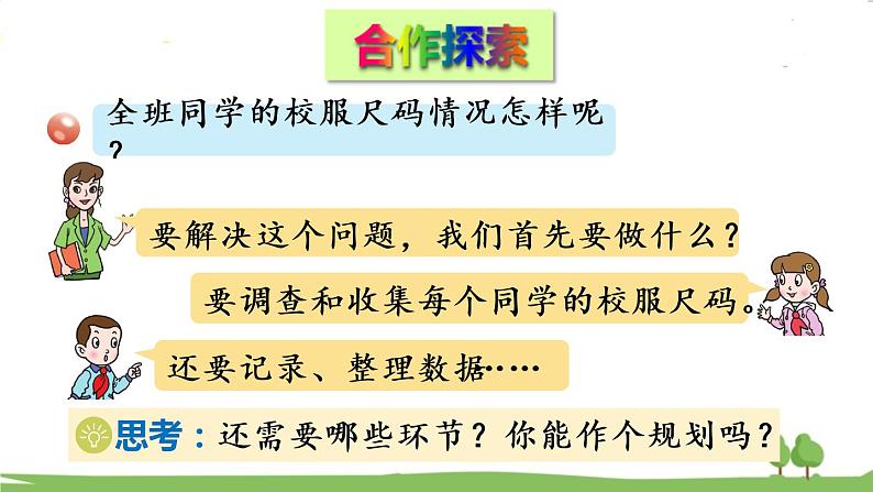 青岛版4年级数学上册 八 新校服——条形统计图   信息窗1 1格代表1个单位的条形统计图 PPT课件第3页