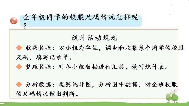 青岛版4年级数学上册 八 新校服——条形统计图   信息窗2 1格代表多个单位的条形统计图 PPT课件04