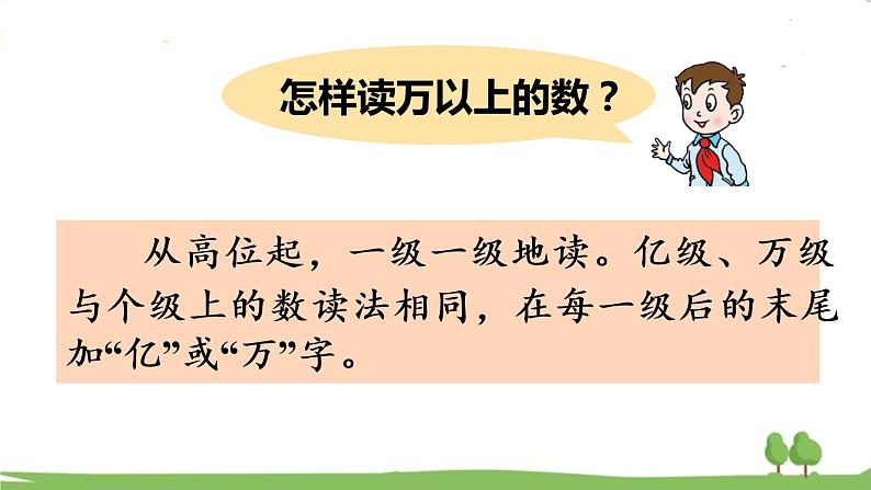 青岛版4年级数学上册 一  大数知多少——万以上数的认识   信息窗1  计数单位和万以上数的读法 PPT课件07