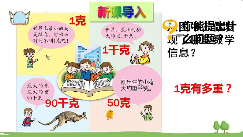 青岛版3年级数学上册 一 动物趣闻——克、千克、吨的认识   第1课时 克、千克的认识 PPT课件02