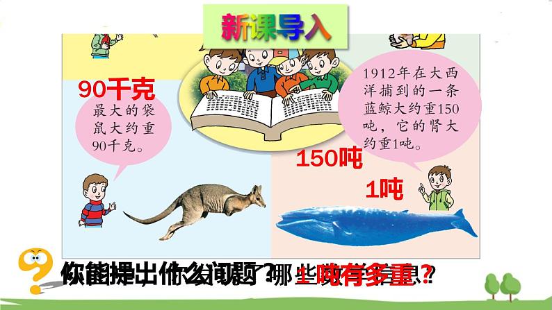 青岛版3年级数学上册 一 动物趣闻——克、千克、吨的认识   第2课时 吨的认识 PPT课件02