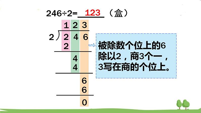 青岛版3年级数学上册 五 风筝厂见闻——两、三位数除以一位数（一）   信息窗3 三位数除以一位数的笔算除法 PPT课件07