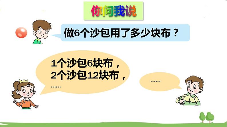 青岛版2年级数学上册 四 凯蒂学艺——表内乘法（二）   信息窗1 6的乘法口诀 PPT课件第3页