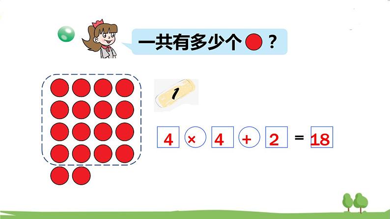 青岛版2年级数学上册 二 看杂技——表内乘法（一）   相关链接 乘加、乘减 PPT课件07