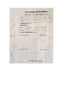 山东省泰安市岱岳区2021-2022学年五年级下学期数学期末试题