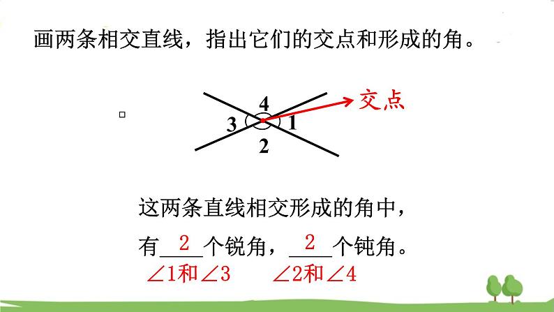 西师大版数学4年级上册 第五单元 相交与平行 第1课时   认识垂线 PPT课件05