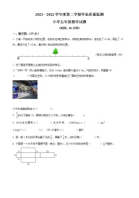 2021-2022学年山东省潍坊市坊子区青岛版五年级下册期末测试数学试卷（含解析）