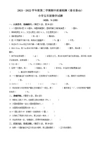 2021-2022学年山东省泰安市泰山区青岛版（五年制）五年级下册期中考试数学试卷（含解析）