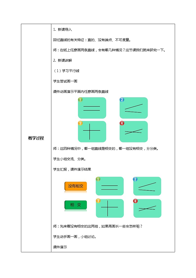 人教版小学数学四年级上册5.1《平行与垂直》PPT课件+教学设计+同步练习02