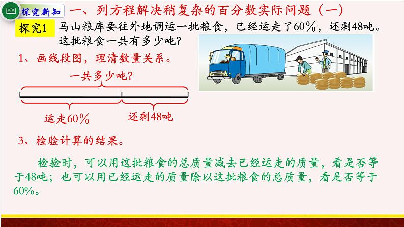 【精品课件】6.7列方程解决稍复杂的百分数实际问题-苏教版六年级上册数学精品课件第4页