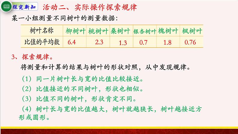 【精品课件】树叶中的比-苏教版六年级上册数学精品课件第7页