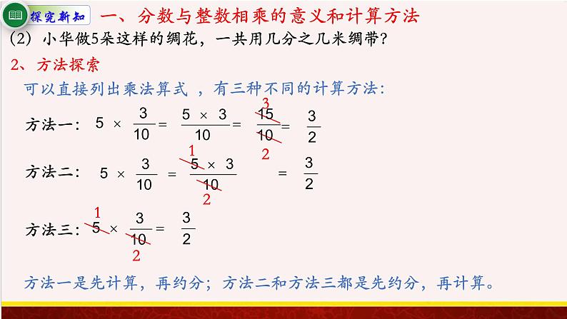 【精品课件】2.1分数与整数相乘-苏教版六年级上册数学精品课件第4页