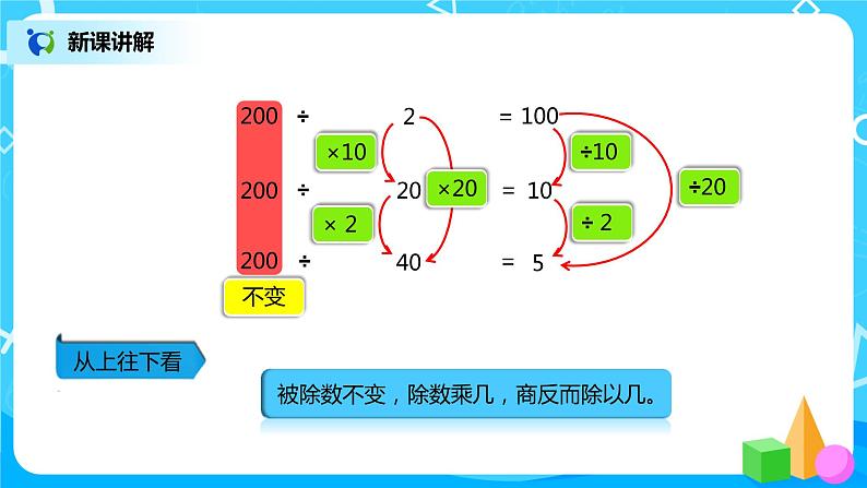 人教版小学数学四年级上册6.6《商的变化规律》PPT课件+教学设计+同步练习07