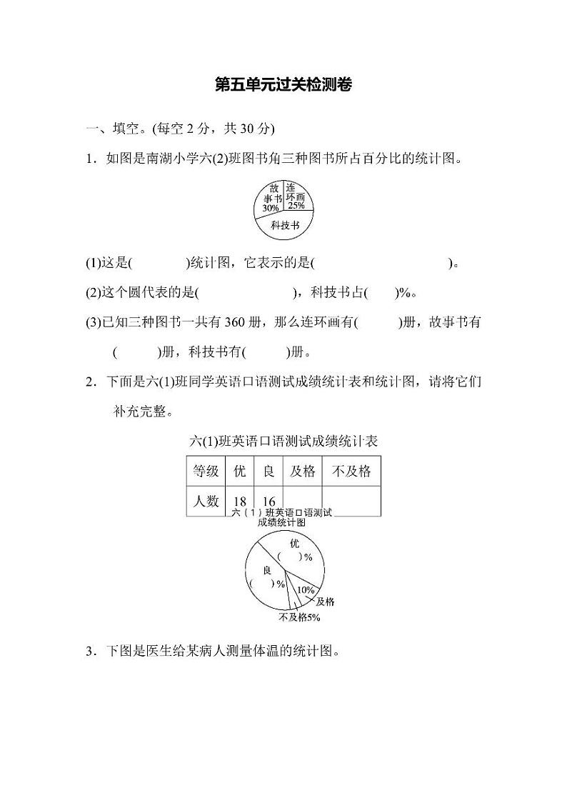 六年级上册数学北师版第5单元检测卷2（含答案）01