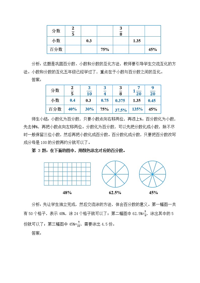 第四单元《百分数》章节综合与测试-课件+教案02