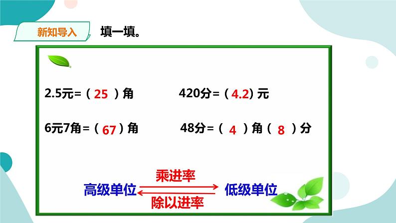 《人民币兑换》—北师大数学5年级上册课件04