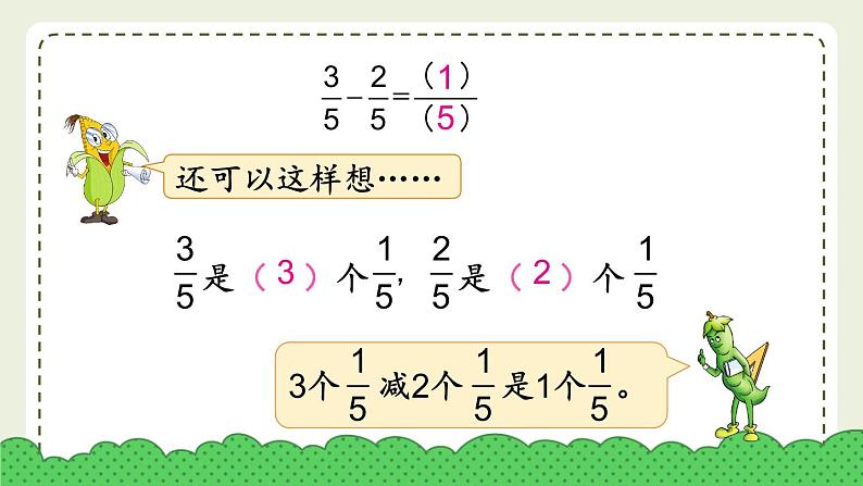 苏教版三上数学7.1《分数的初步认识（一）》第3课时 简单的分数加、减法  PPT课件07