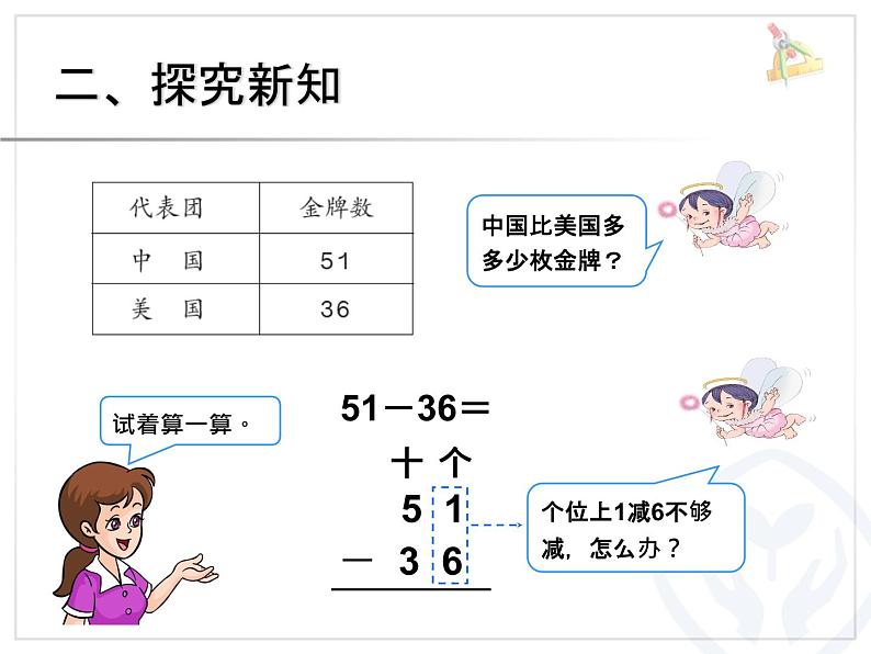 二年级数学上册教学课件-2.2.2退位减3-人教版(共10张PPT)03