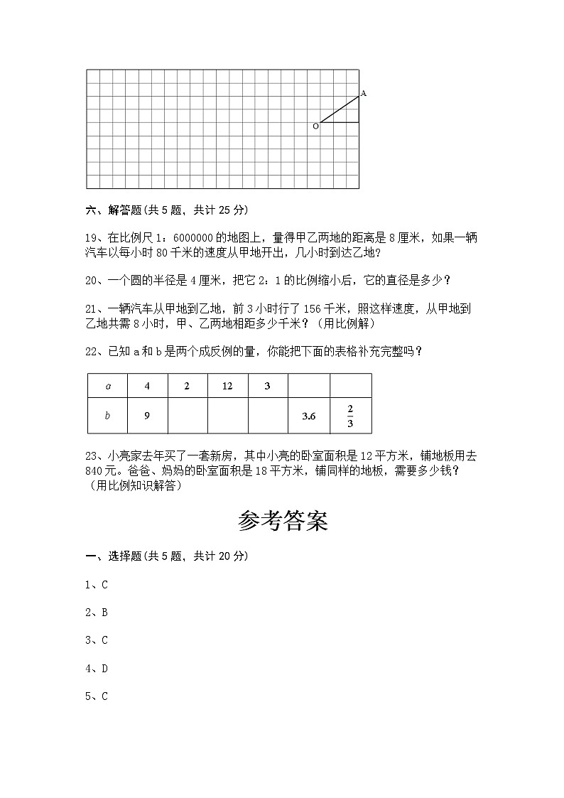 六年级下册数学试题-第四单元 比例 测试卷-人教版(含答案)第3页