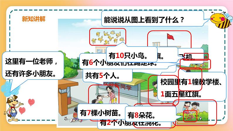 西师大版1上数学 0 准备课 上学了 课件04