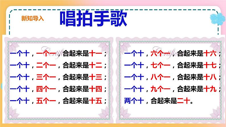 西师大版1上数学 4.1 认识11～20各数 2 课件02