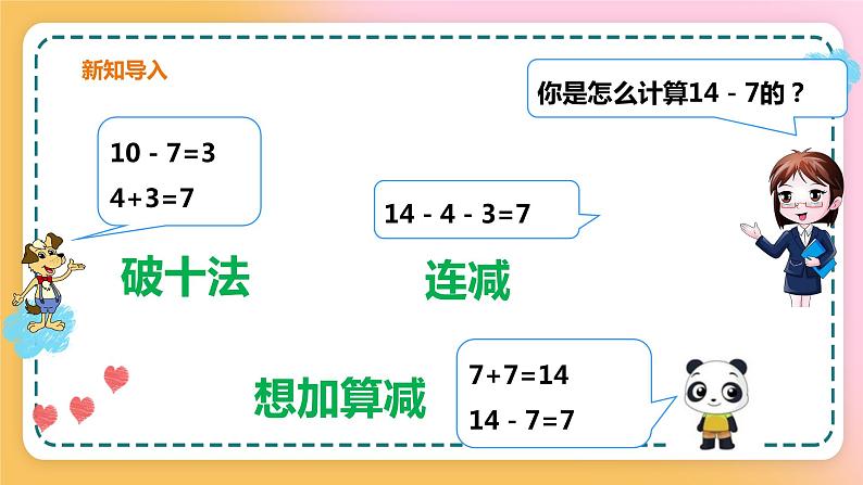 西师大版1上数学 6.4 16、17、18减几 课件第4页