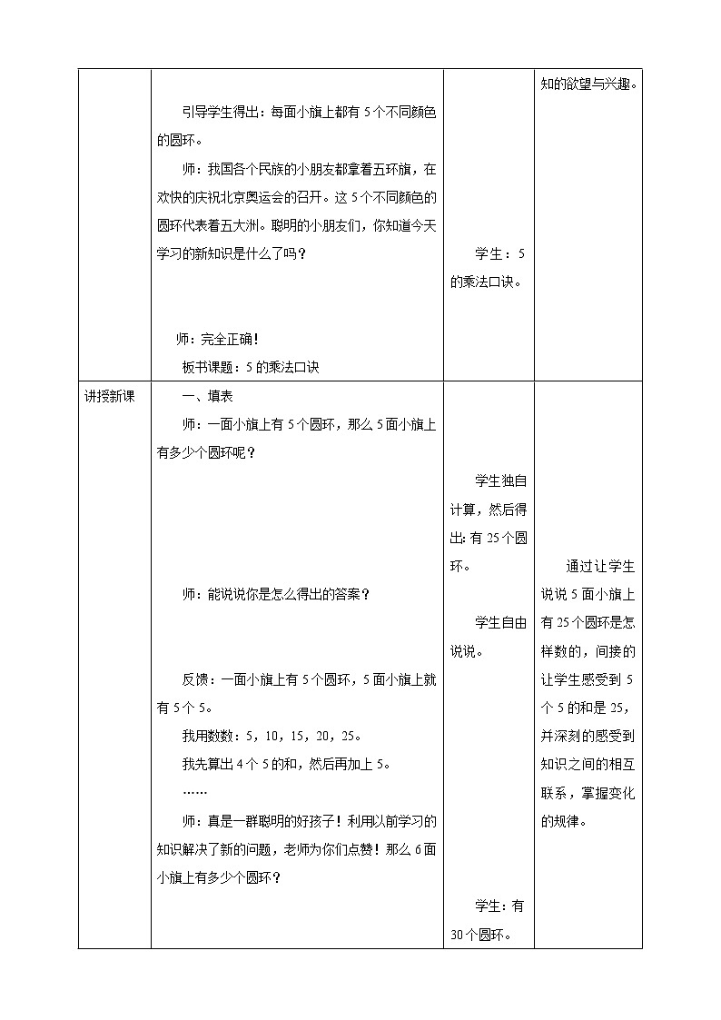 西师大版2上数学 1.5 5的乘法口诀 教案02