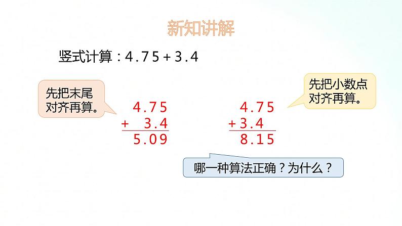 苏教版数学五年级上册 4.1小数加法 课件第7页