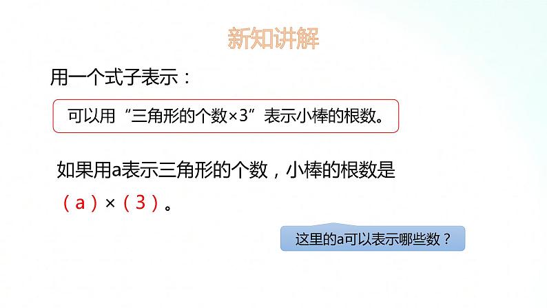 苏教版数学五年级上册 8.1用含有字母的式子表示数或数量关系 课件第5页