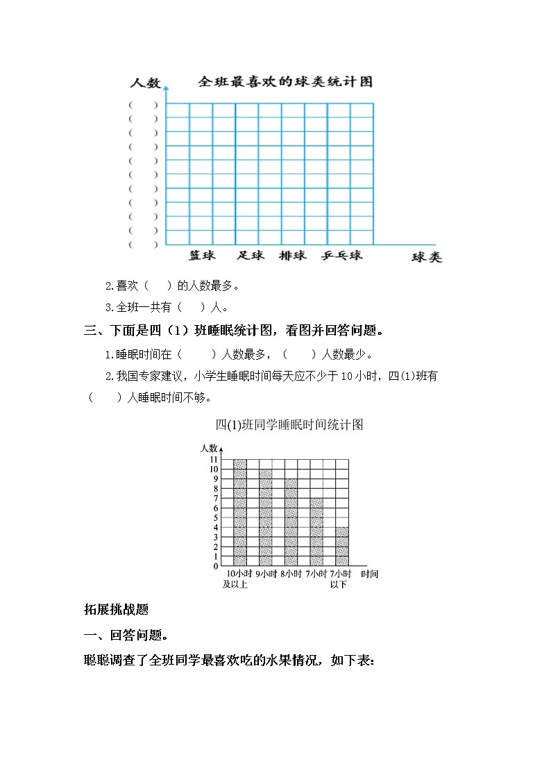 7.2一格代表两个单位的条形统计图-4上数学（人教版）同步课时分层课时练习第3页
