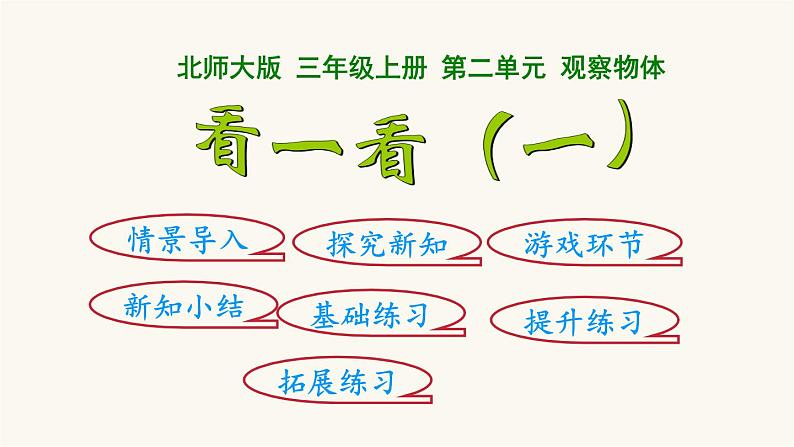 北师大版三年级数学上册第2单元3.2.1看一看（一）课件01