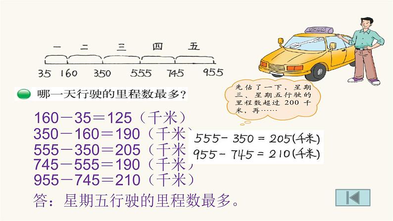 北师大版三年级数学上册第3单元3.3.5里程表（二）课件第4页