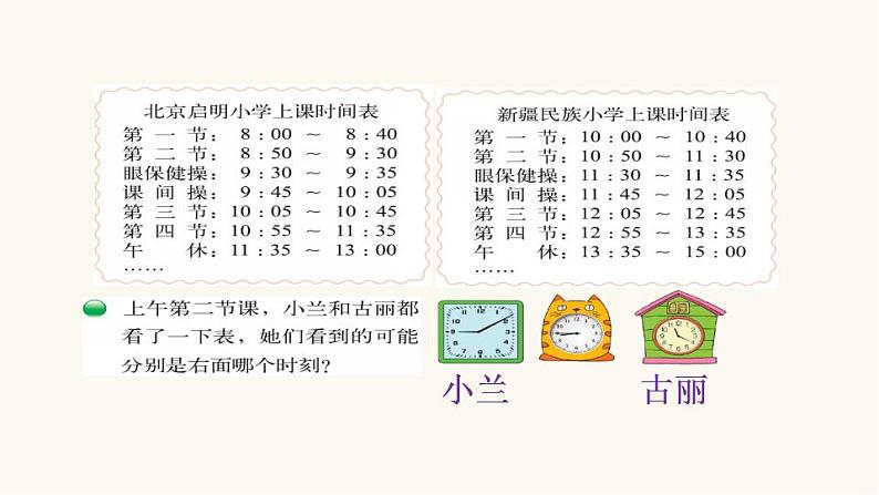 北师大版三年级数学上册第7单元3.7.3时间表课件05