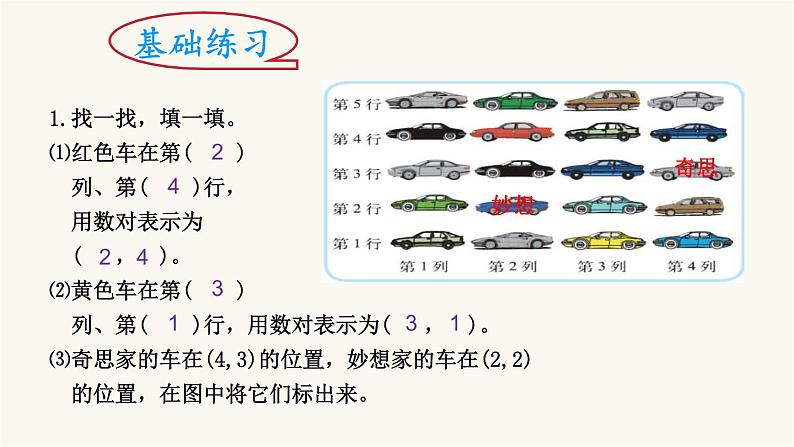 北师大版四年级数学上册第5单元4.5.2确定位置课件第4页