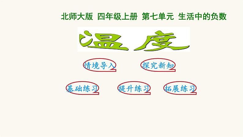 北师大版四年级数学上册第7单元4.7.1温度课件02