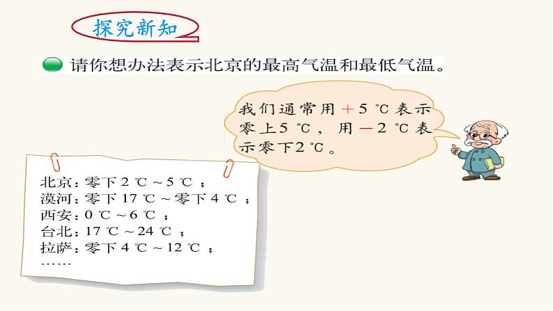 北师大版四年级数学上册第7单元4.7.1温度课件04