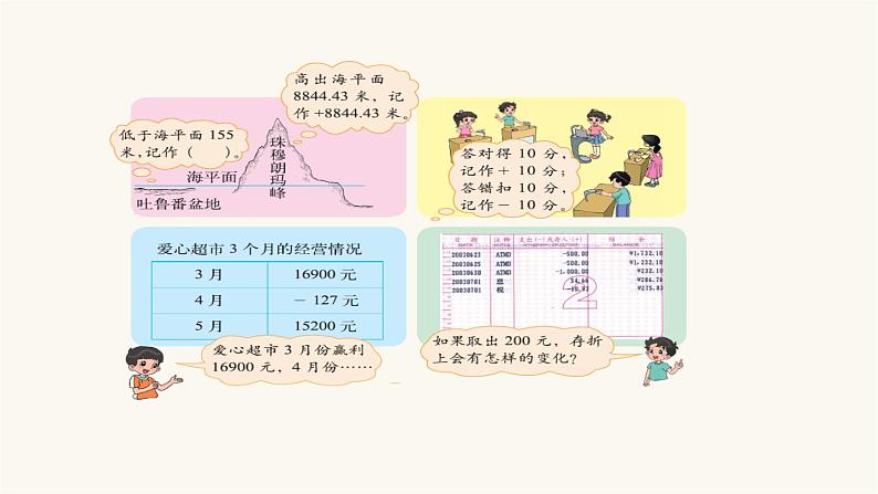 北师大版四年级数学上册第7单元4.7.2正负数课件第7页