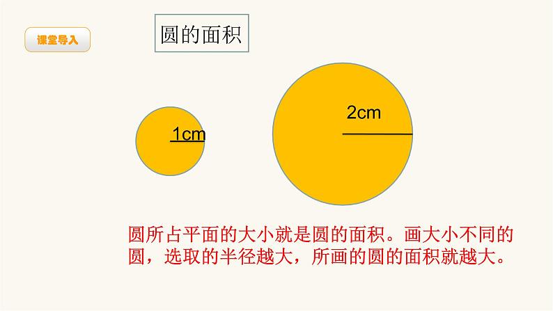 北师大版六年级数学上册第1单元第6课时圆的面积（一）课件第2页